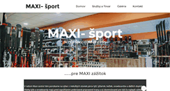 Desktop Screenshot of maxisport.sk